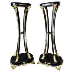 Art Nouveau Goat Feet Pedestals/Fern Stands