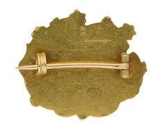 Art Nouveau gold and diamond brooch, circa 1900.