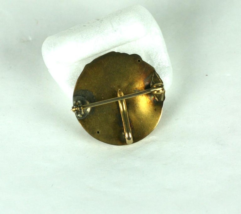 Art Nouveau Gold and Diamond Maiden Brooch For Sale at 1stDibs