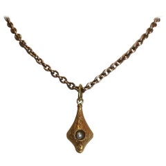 Art Nouveau Gold and Pearl pendant, circa 1900