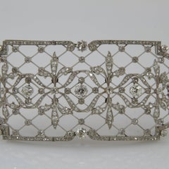 Art Nouveau Gold and Platinum Stomacher Brooch, circa 1900