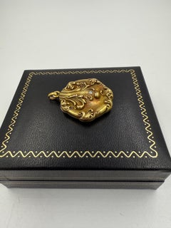 Art Nouveau Gold Diamond Locket Circa 1905