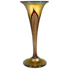 Art Nouveau Gold Favrile Glass Vase, L.C. Tiffany, New York, Around 1896