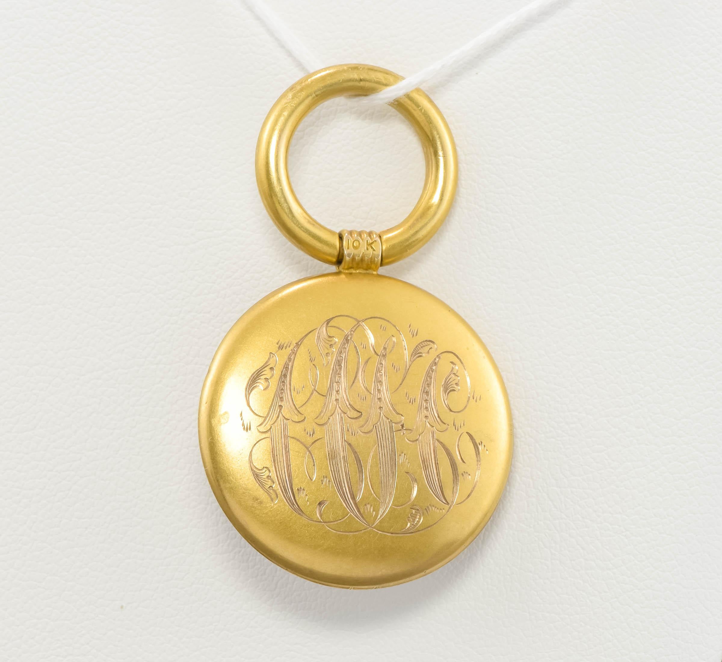 Art Nouveau Gold Lion Fob Pendant with Garnets 7
