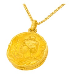 Antique Art Nouveau Gold Locket