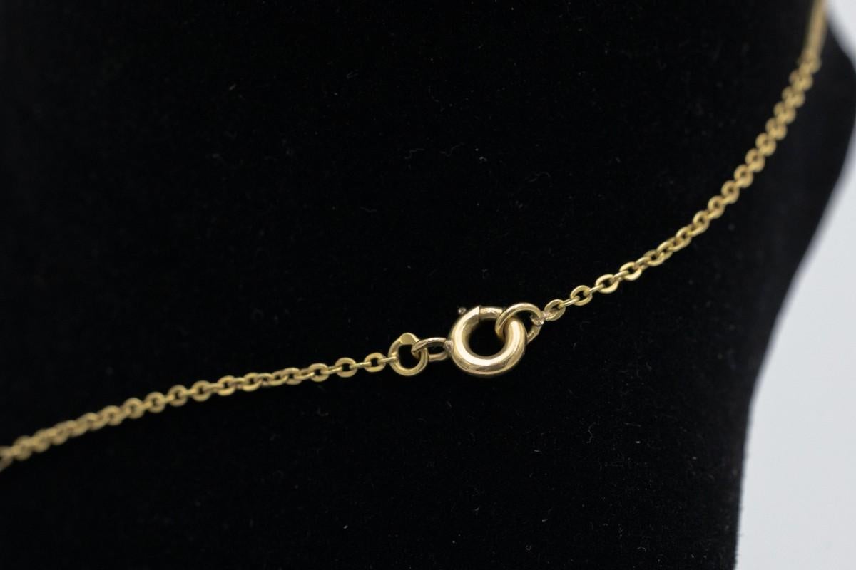 Art Nouveau gold necklace with sapphires and pearls, circa 1900. In condizioni buone in vendita a Chorzów, PL