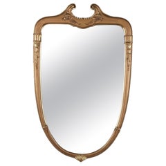 Espejo Art Nouveau de madera dorada y giltwood