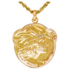 Art Nouveau Gold Pendant
