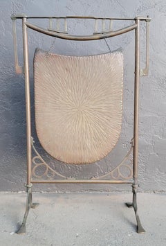Art Nouveau Gong Brass & Hammered Copper