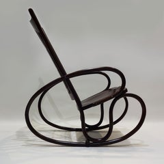 Art Nouveau Gustav Siegel Designed Jacob and Josef Kohn Bentwood Rocking Chair