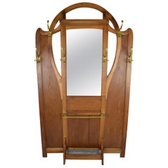 Art Nouveau Hall Stand or Coat Rack in the Style of Serrurier-Bovy, circa 1900