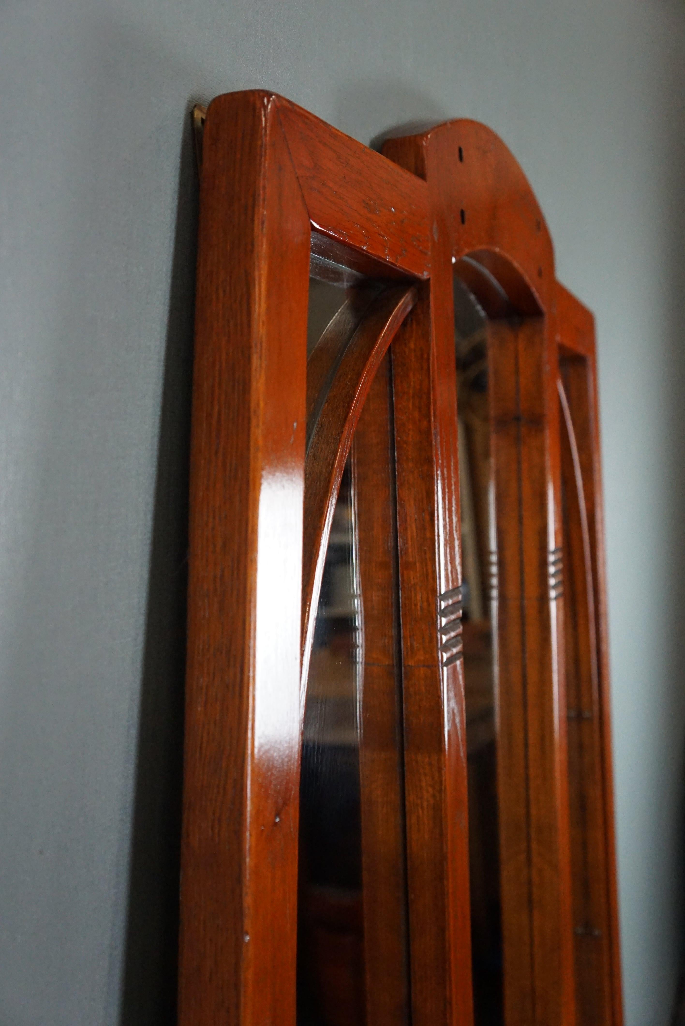 Art Nouveau hallway furniture by Schuitema hallway cabinet and mirror For Sale 4