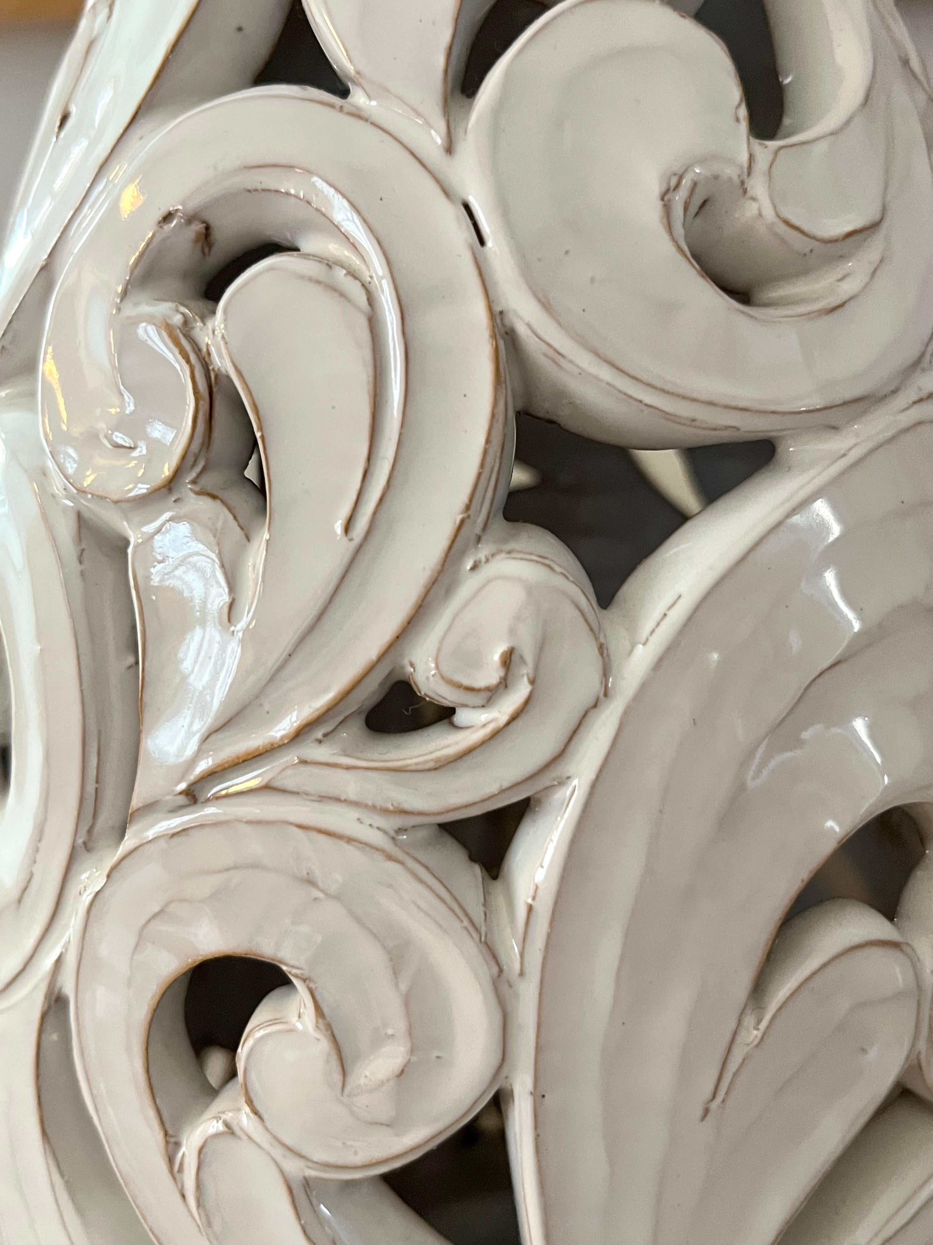 Lampe de table Art nouveau en céramique modelée à la main, Klein Unica, années 1920 en vente 5