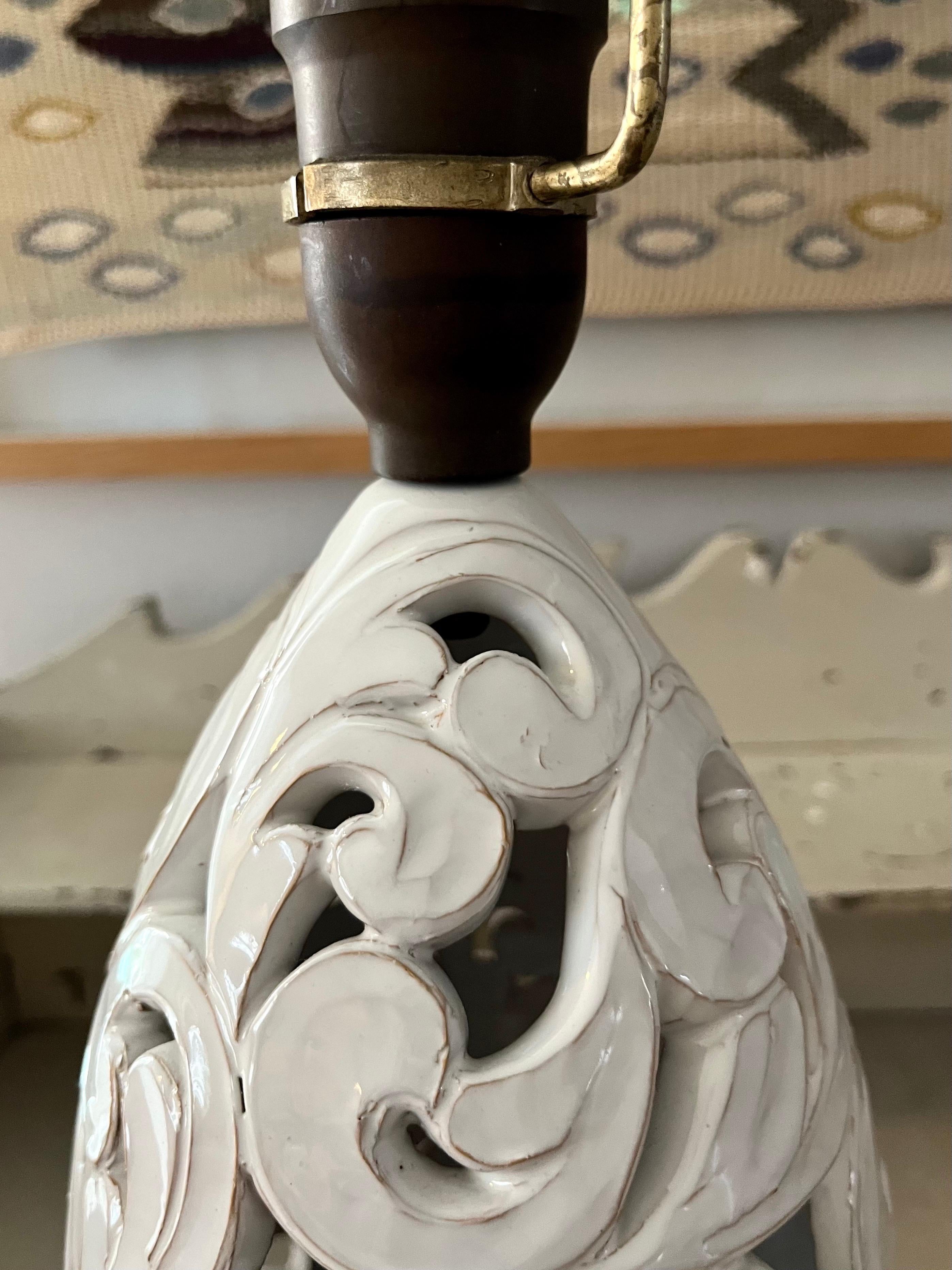 Lampe de table Art nouveau en céramique modelée à la main, Klein Unica, années 1920 en vente 6