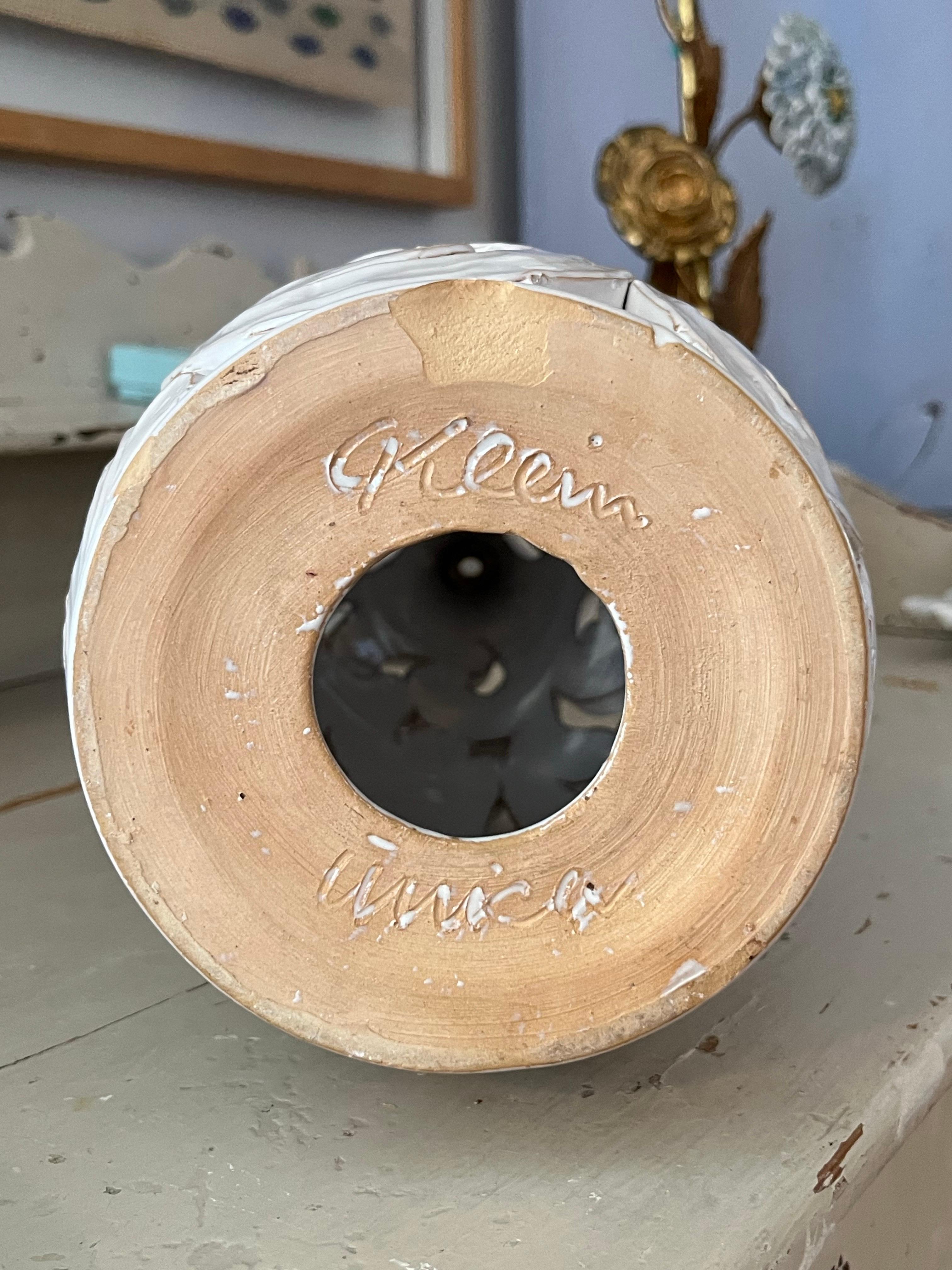 Lampe de table Art nouveau en céramique modelée à la main, Klein Unica, années 1920 en vente 8