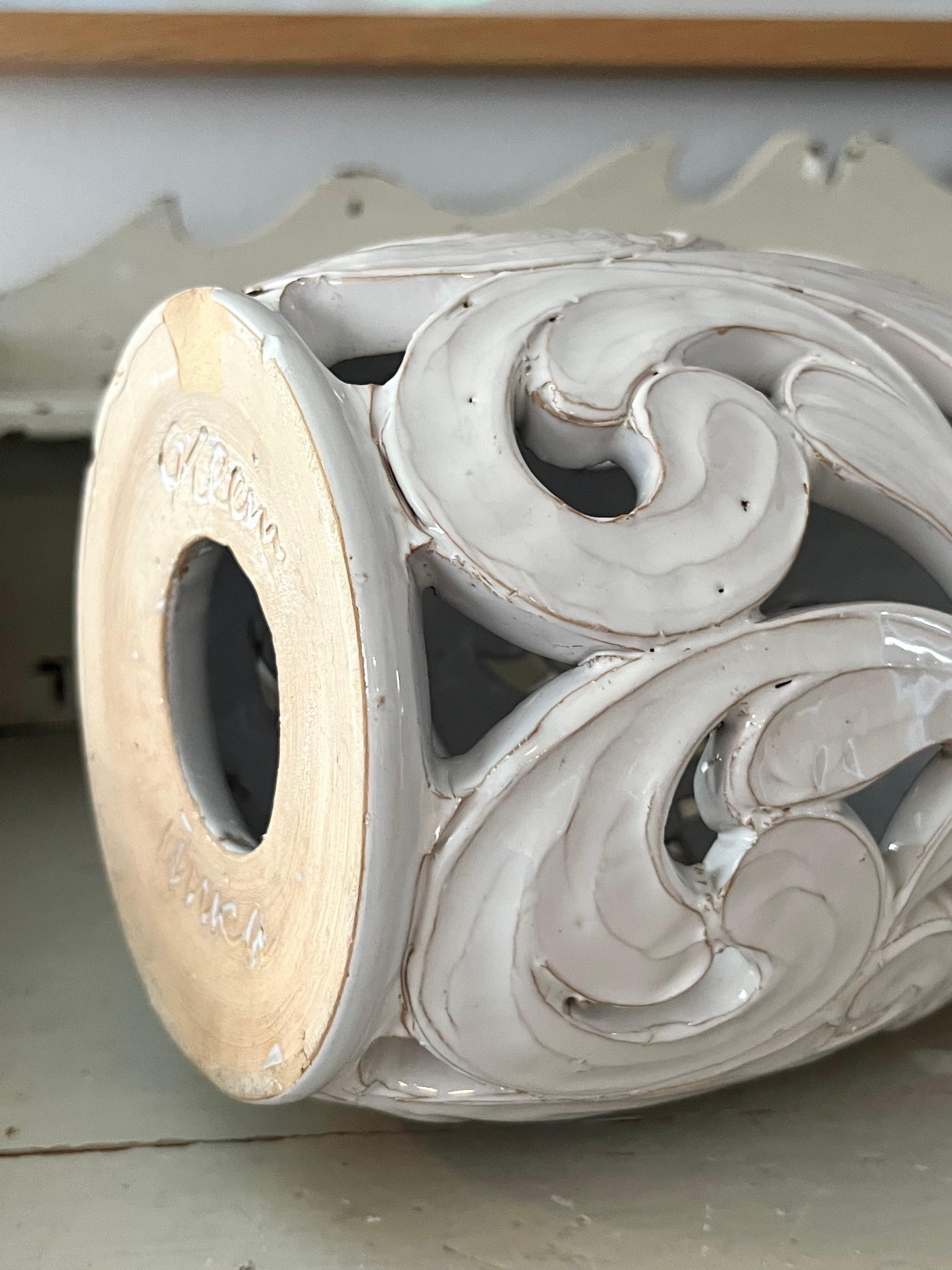 Lampe de table Art nouveau en céramique modelée à la main, Klein Unica, années 1920 en vente 9