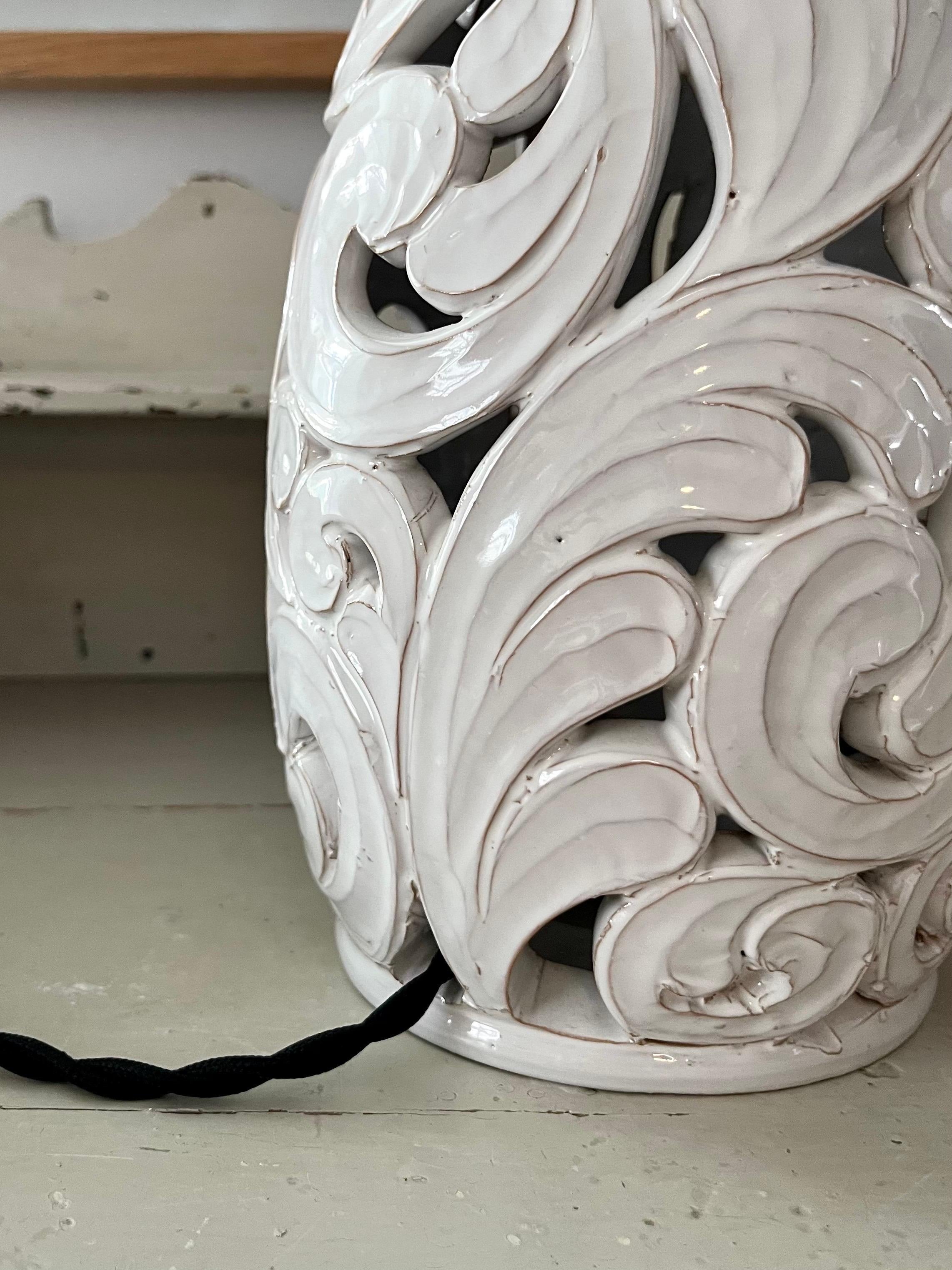 Lampe de table Art nouveau en céramique modelée à la main, Klein Unica, années 1920 en vente 12