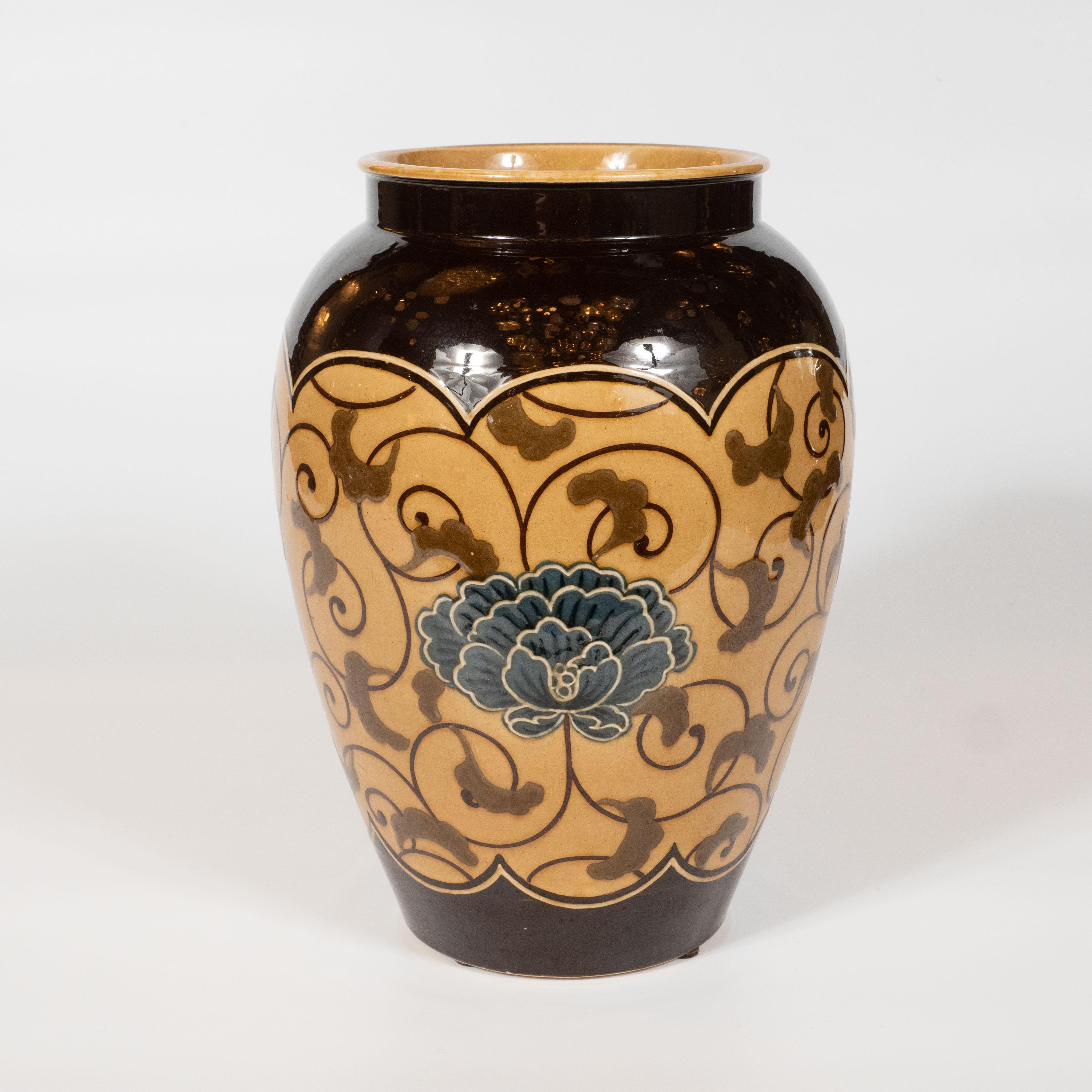 Hand Painted Floral Vase
