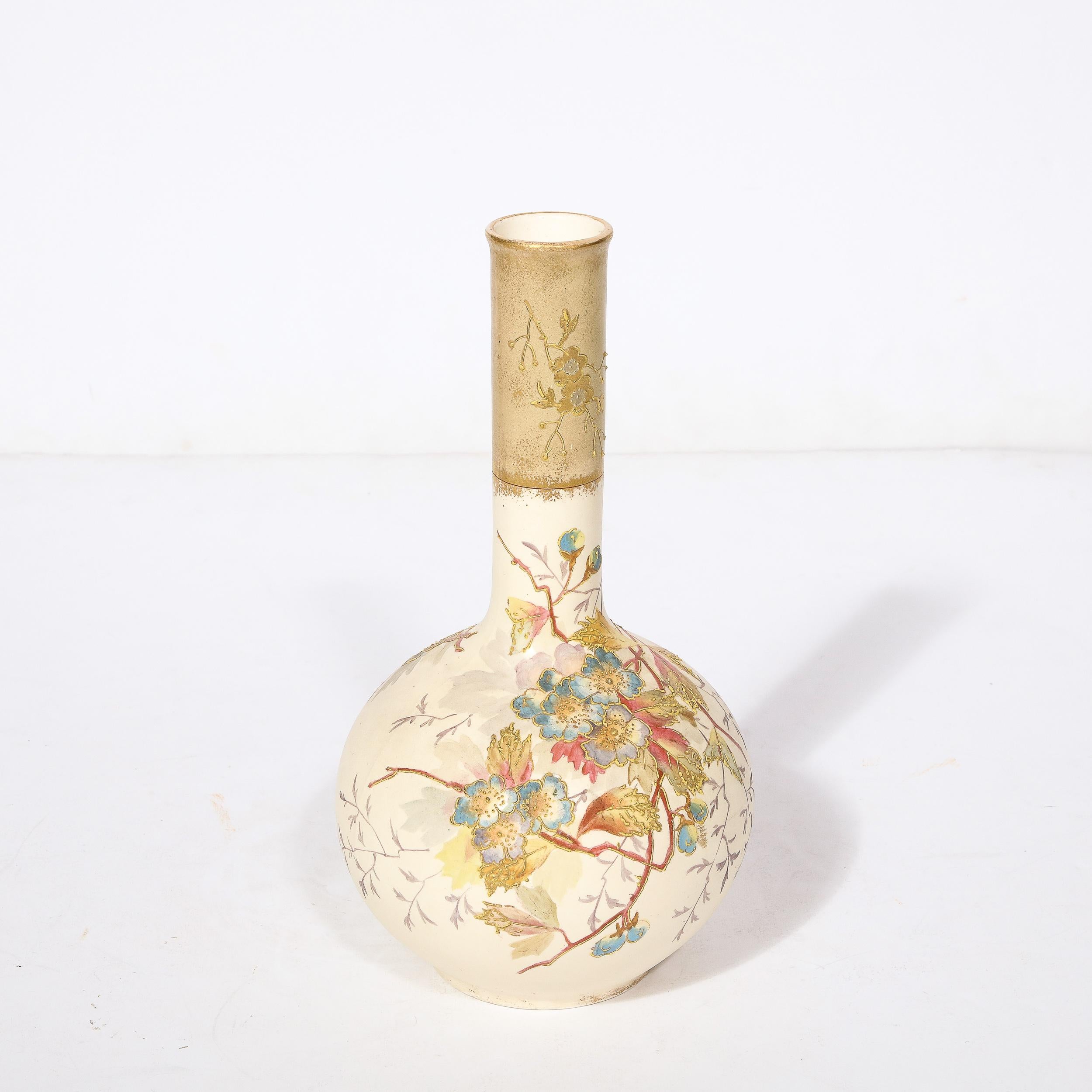 Art Nouveau Hand Painted Porcelain  Vase Signed Royal Bonn by Franz Anton Mehlem 5
