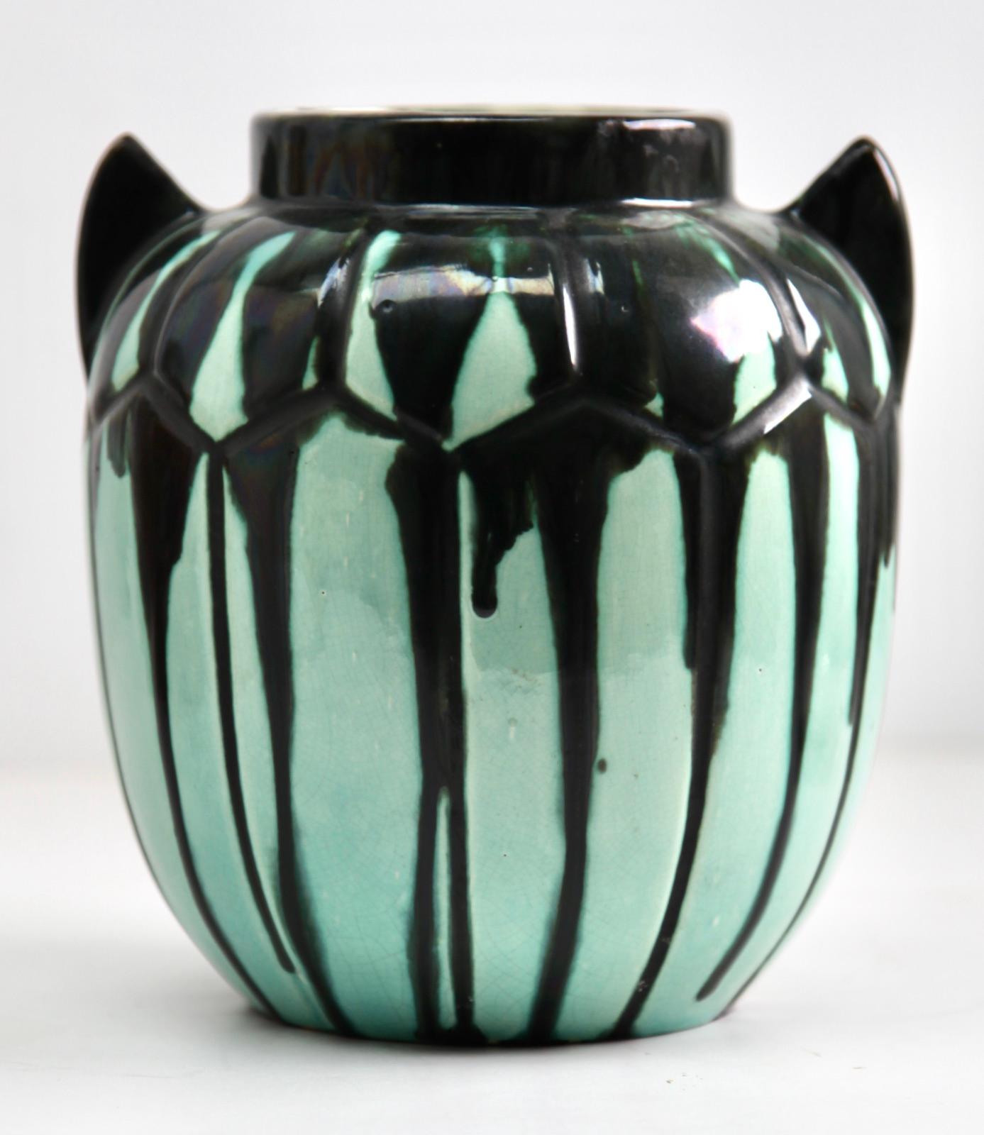 Art déco Jardinière Art Nouveau faite à la main et émaillée à la main, 1930, Belgique en vente