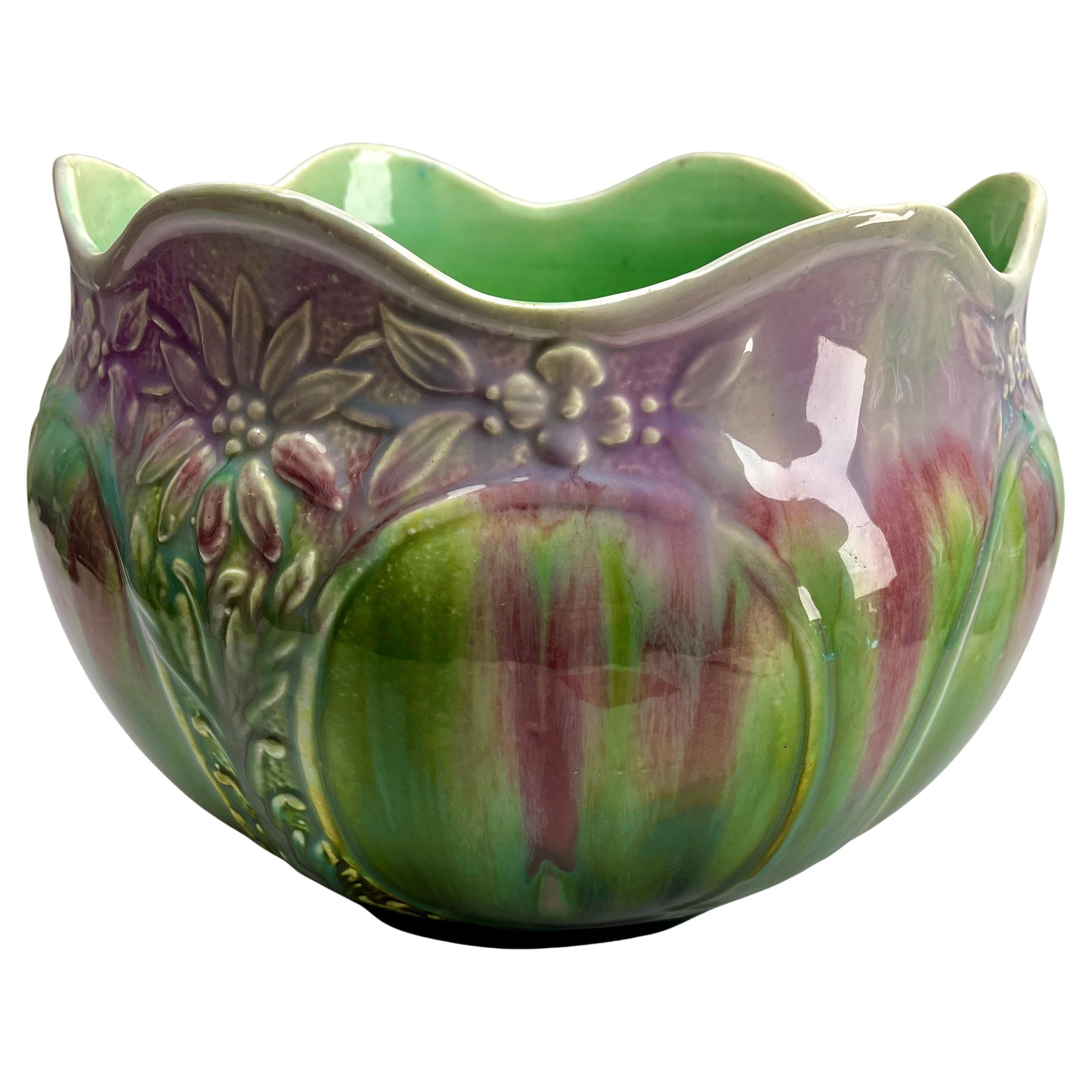 Belge Jardinière Art Nouveau faite et émaillée à la main, 1930 Belgique en vente