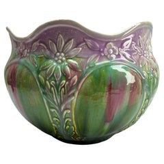 Art Nouveau Handmade and Hand Glazed Planter Jardinière, 1930 Belgium