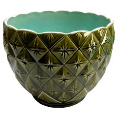 Art Nouveau Handmade and Hand Glazed Planter Jardinière, Stamp: Wessel 958