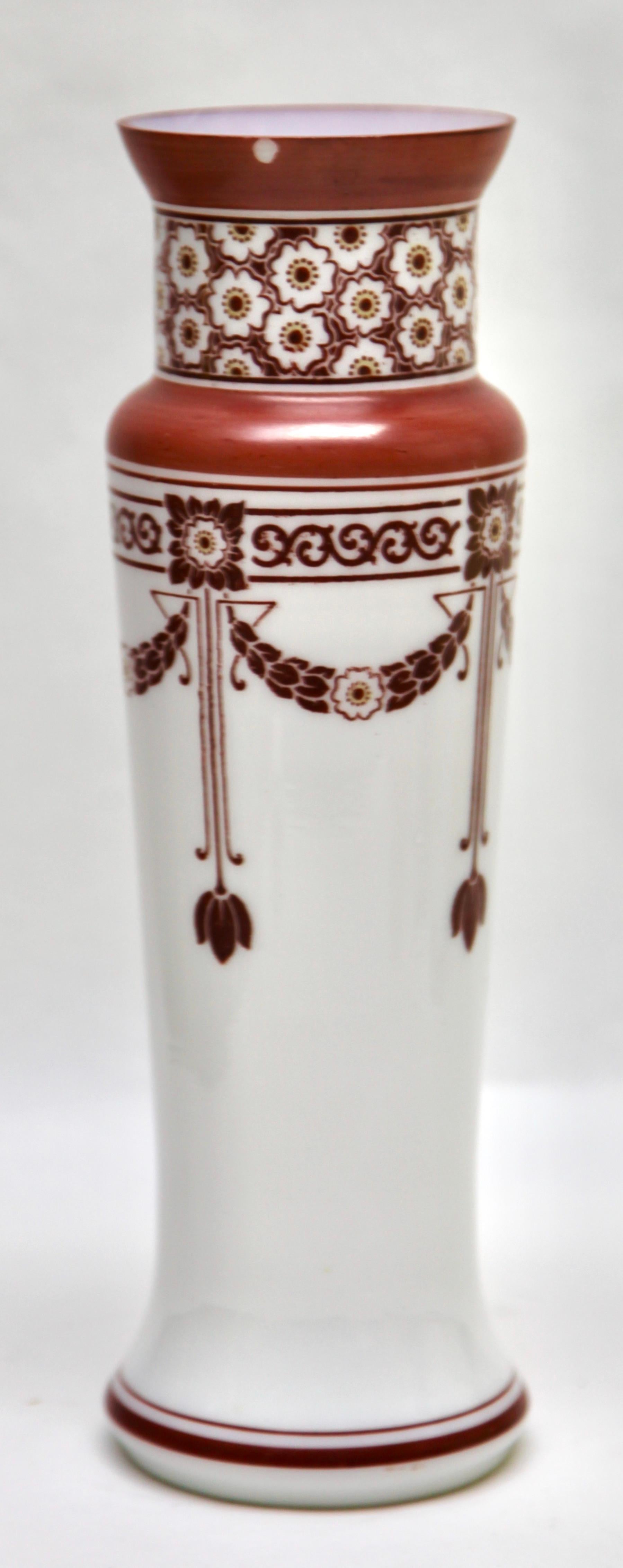 Vaso Art Nouveau fatto a mano e dipinto a mano, Francia, anni '20 In condizioni buone in vendita a Verviers, BE