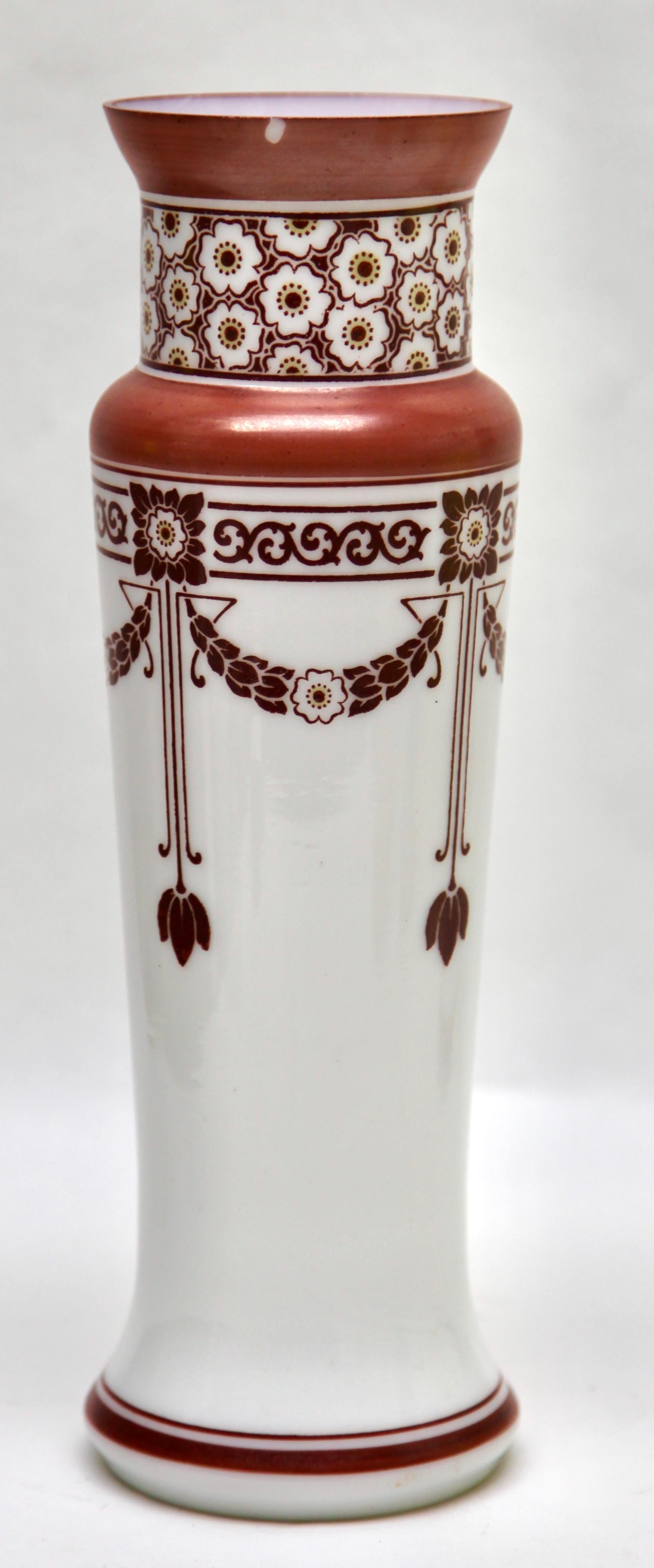 Early 20th Century Art Nouveau Handmade and Hand Painted Vase, France, 1920s For Sale