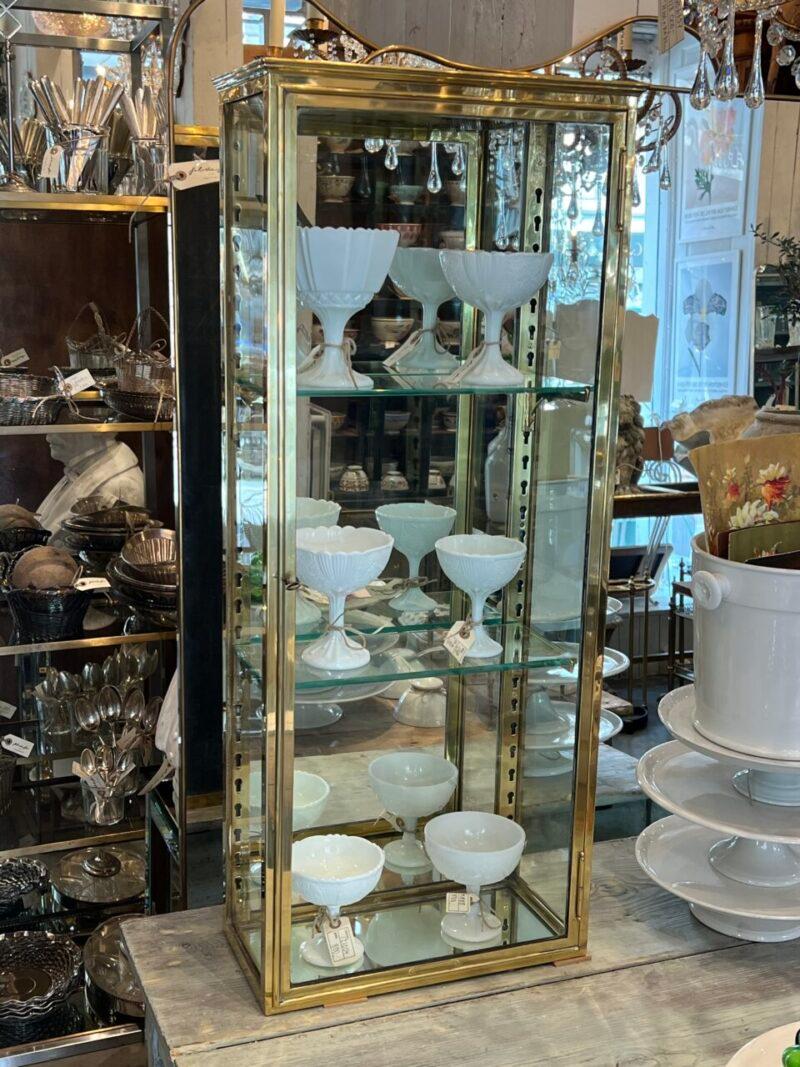 Art Nouveau Handsome Brass Display Cabinet, 1920s For Sale 2