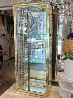 Art Nouveau Handsome Brass Display Cabinet, 1920s