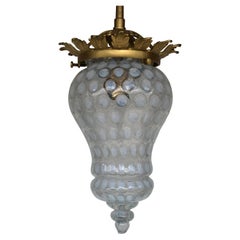 Art Nouveau Hanging Lamp Opalescent Tulip