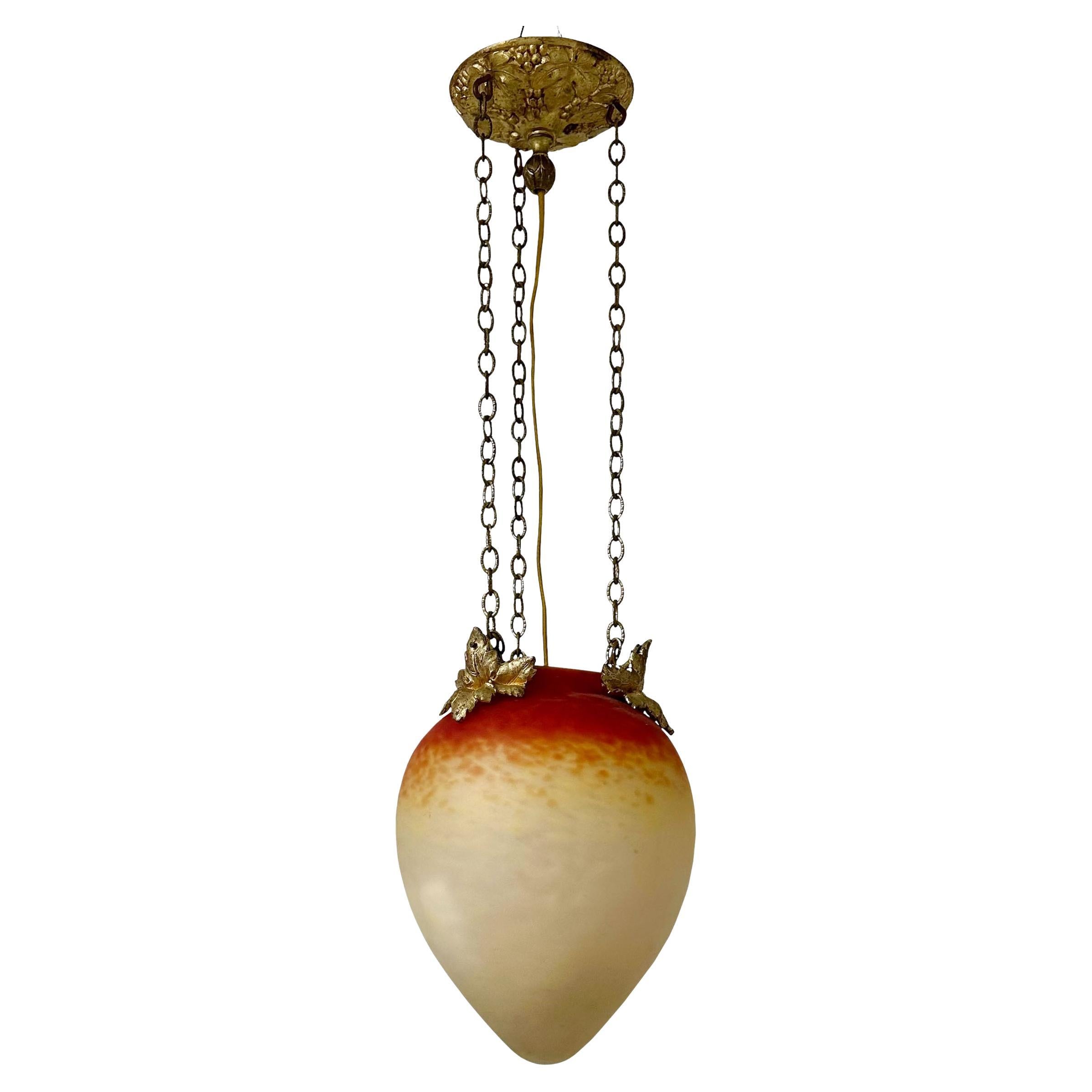 Art Nouveau Hanging Schneider Lamp For Sale