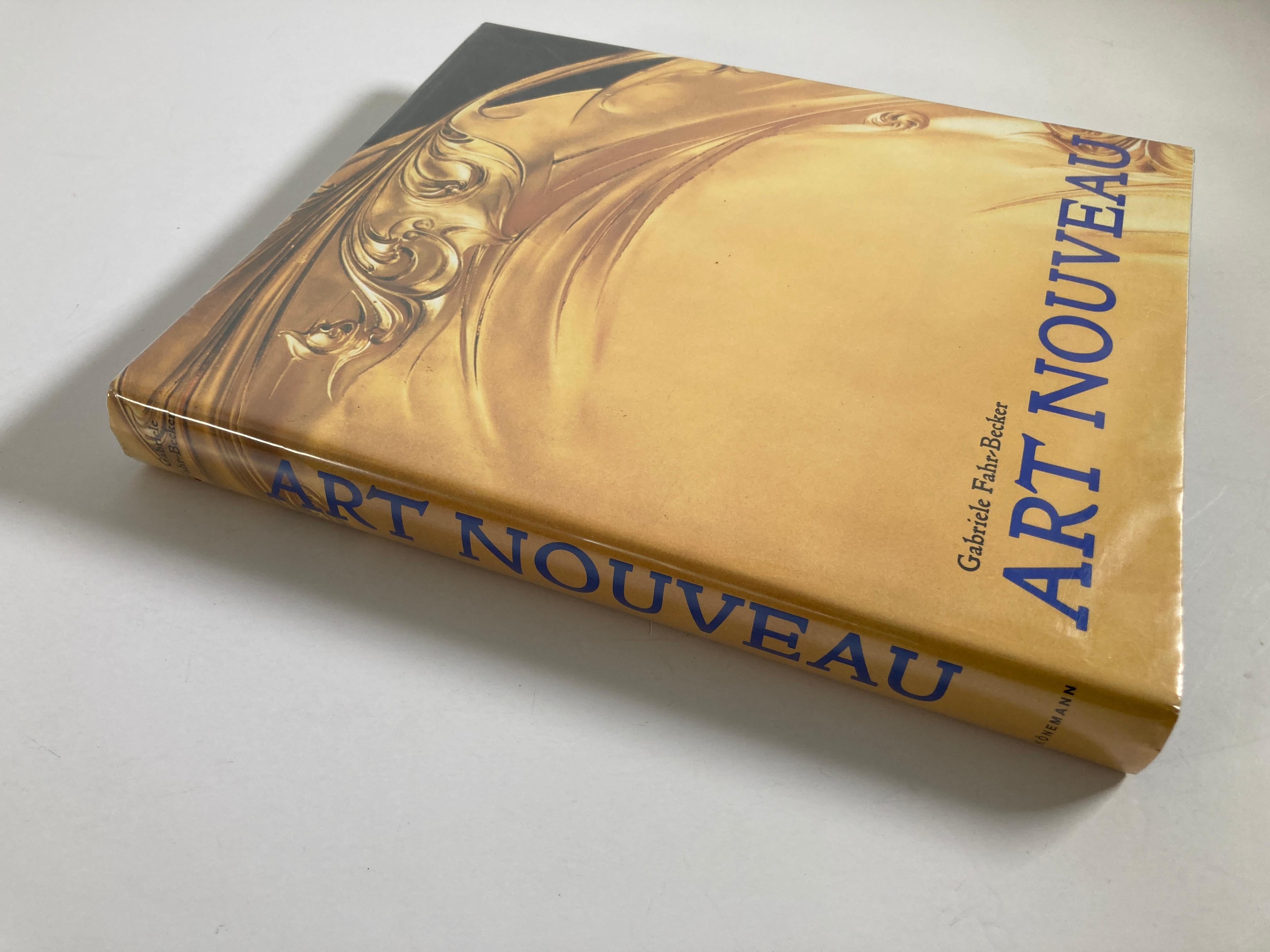 Art Nouveau, hardcover photo illustrated book-Gabriele Fahr-Becker Author.
Hardcover edition Art Nouveau by Gabriele Fahr-Becker.
Dust jacket, very good condition, like new. 
424pp., illustrated with color photographs.
Title: Art