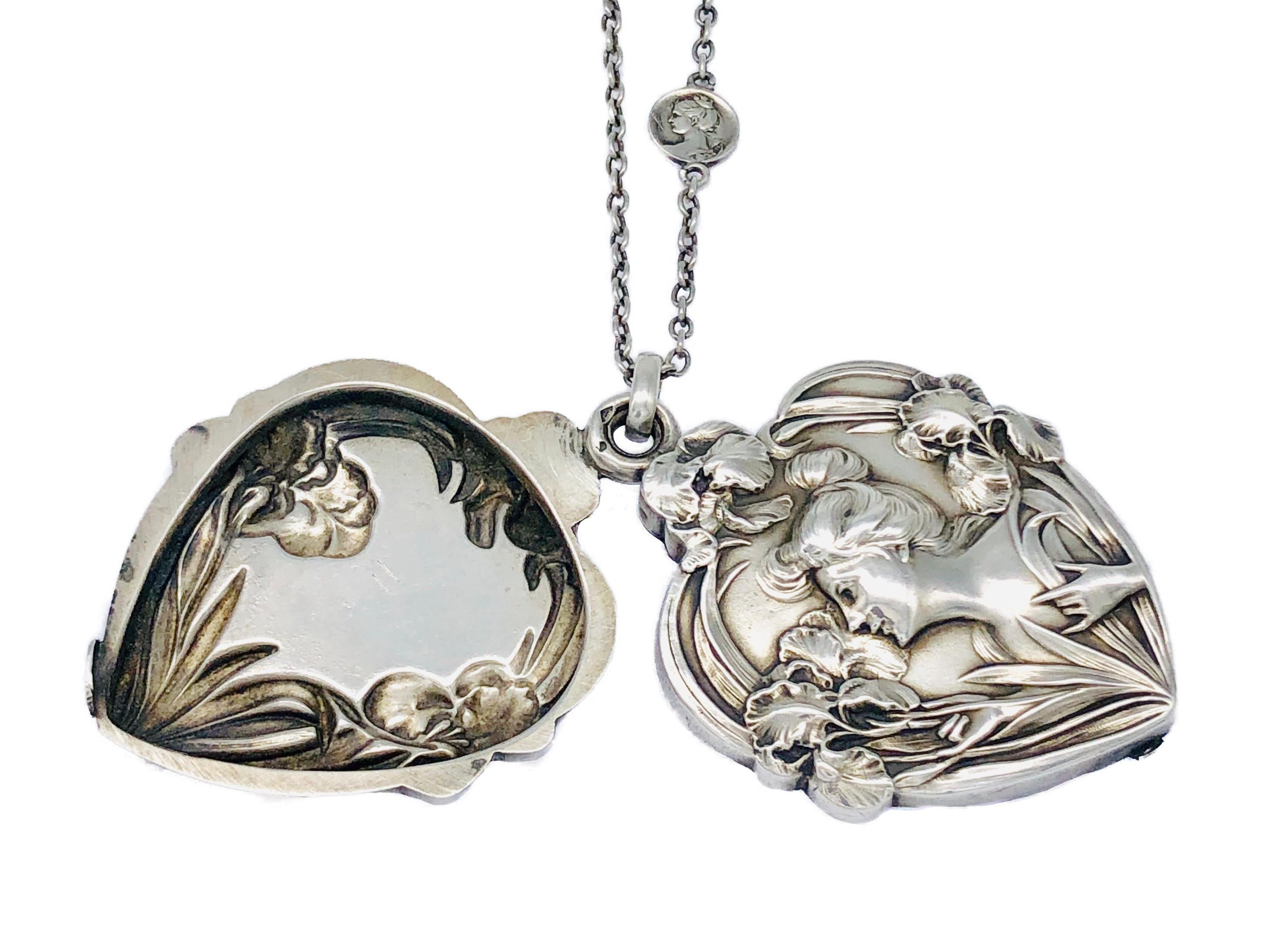 silver locket necklace
