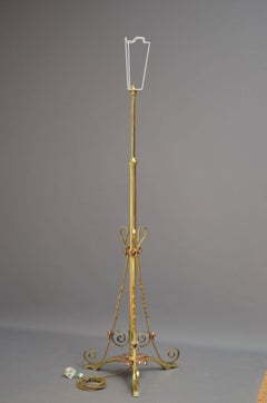 Art Nouveau Height Adjustable Floor Lamp