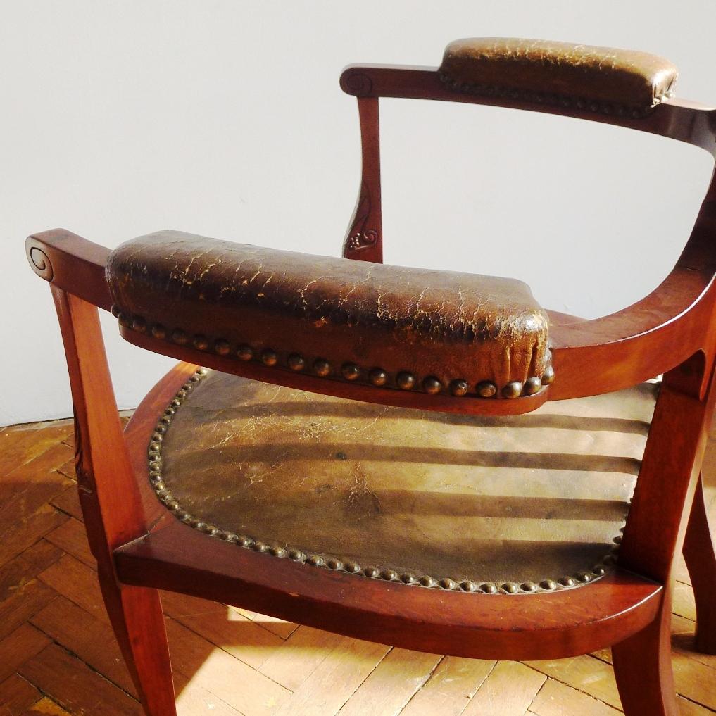 Art Nouveau High Backrest Original Condition J.S.Henry Chair, England, 1895 For Sale 6