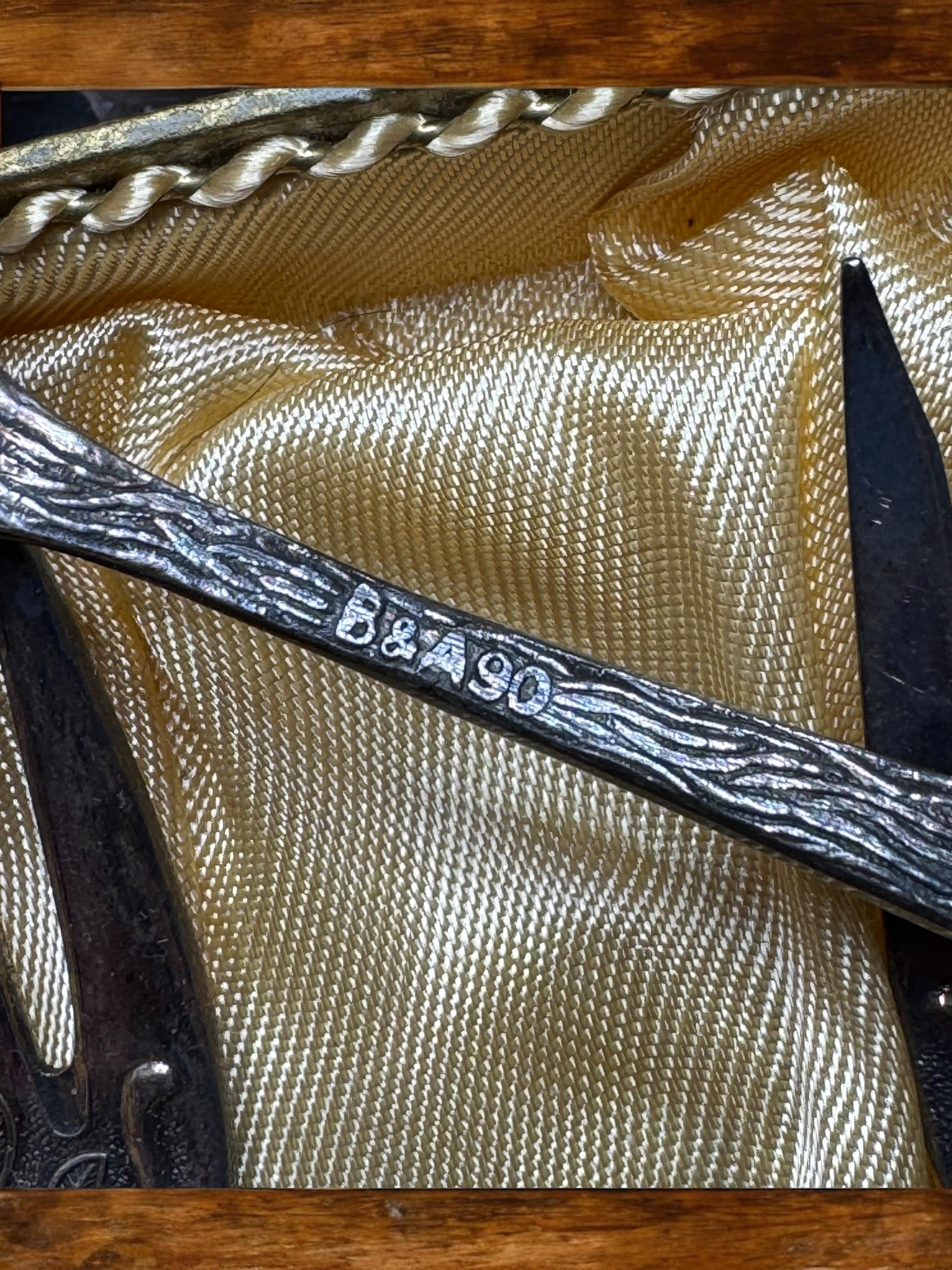 Art Nouveau Hildesheim Rose Silver Plate Cake Fork Flatware Set German, 6 Pieces en venta 10