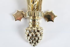 Art Nouveau Huge Wall Lights of Brass Thorvald Bindesbøll Style Denmark 1900s