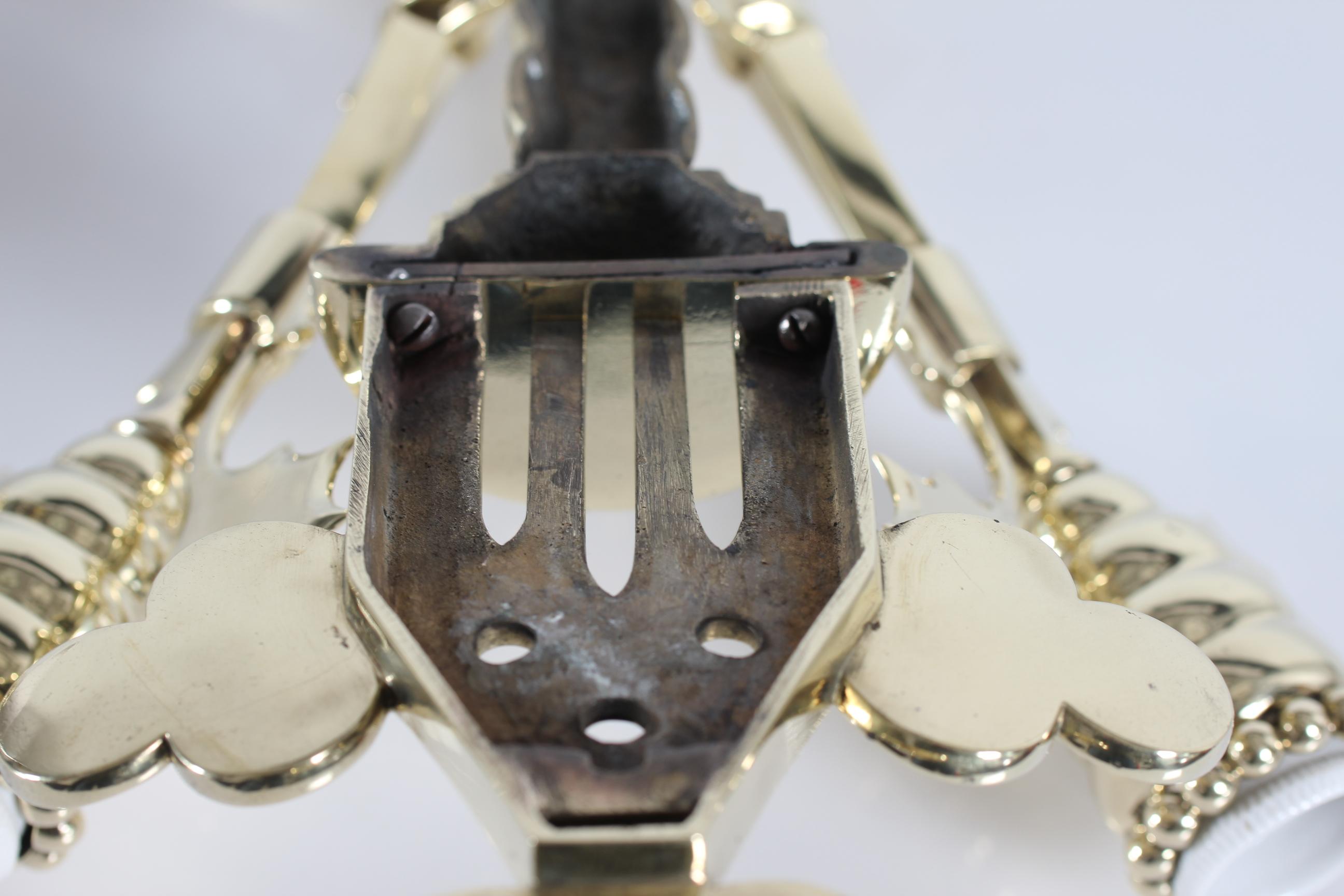 Art Nouveau Enorme Aplique de Latón Estilo Thorvald Bindesbøll Dinamarca Años 1900 en venta 3
