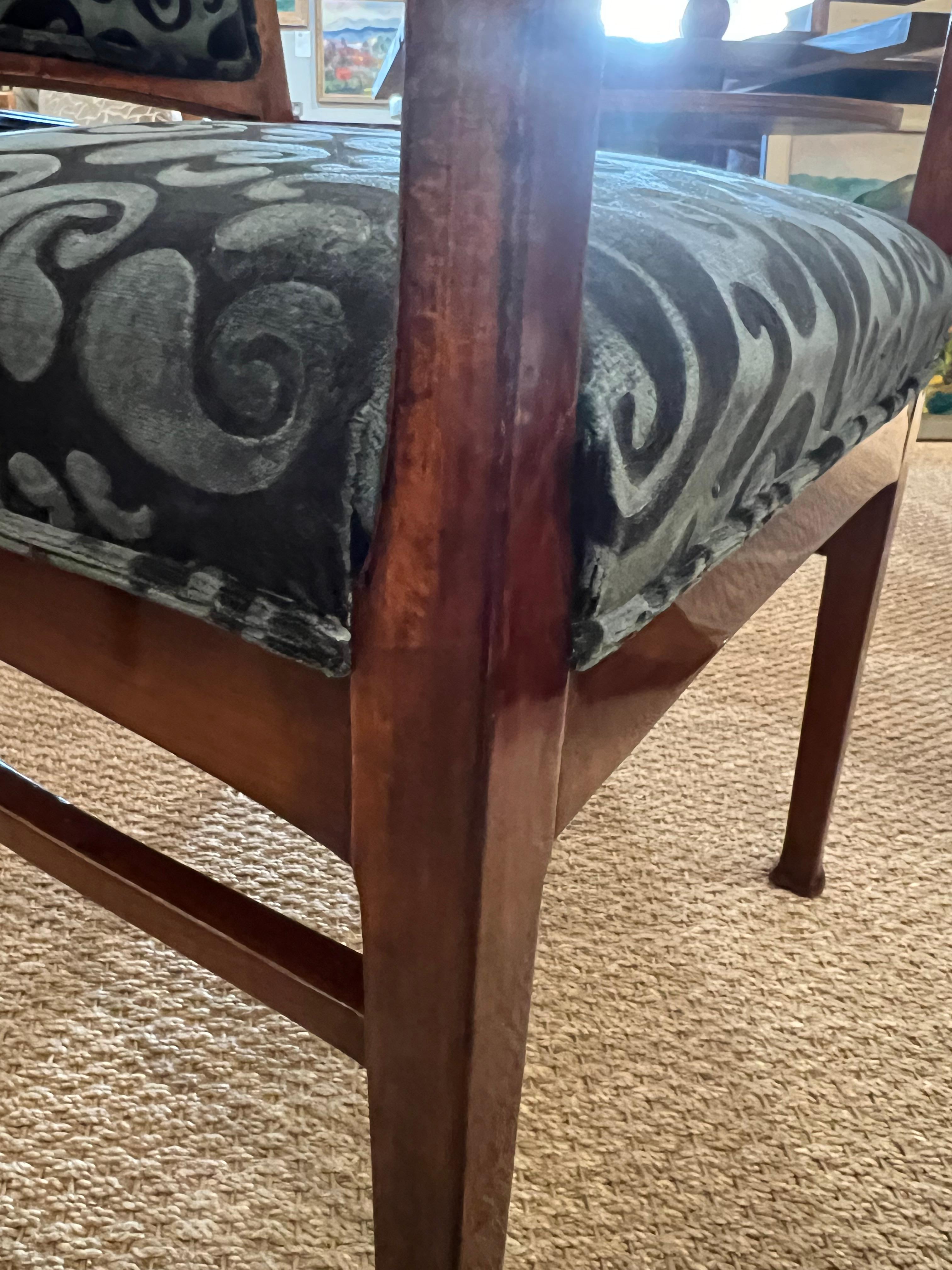 Art Nouveau Hungarian Chair in Walnut In Good Condition For Sale In Houston, TX