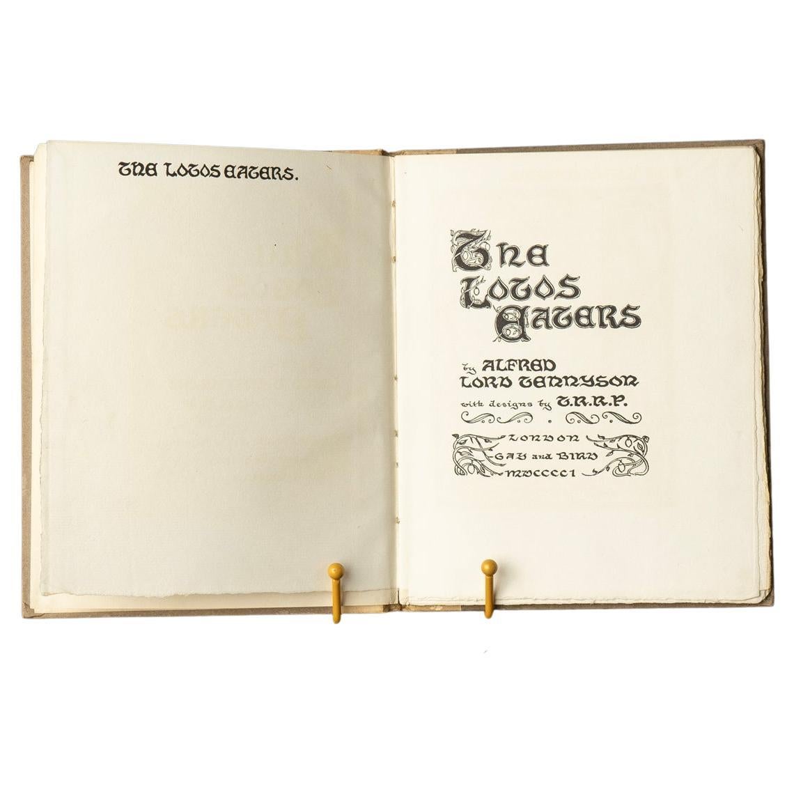 A rare edition of an estimated fifty produced on uncut vellum with the most beautiful art nouveau illuminations.

‘The Lotos Eaters’ is a poem written by Tennyson after a trip to Spain which was based on Homer’s Odyssey.

Published by Gay &