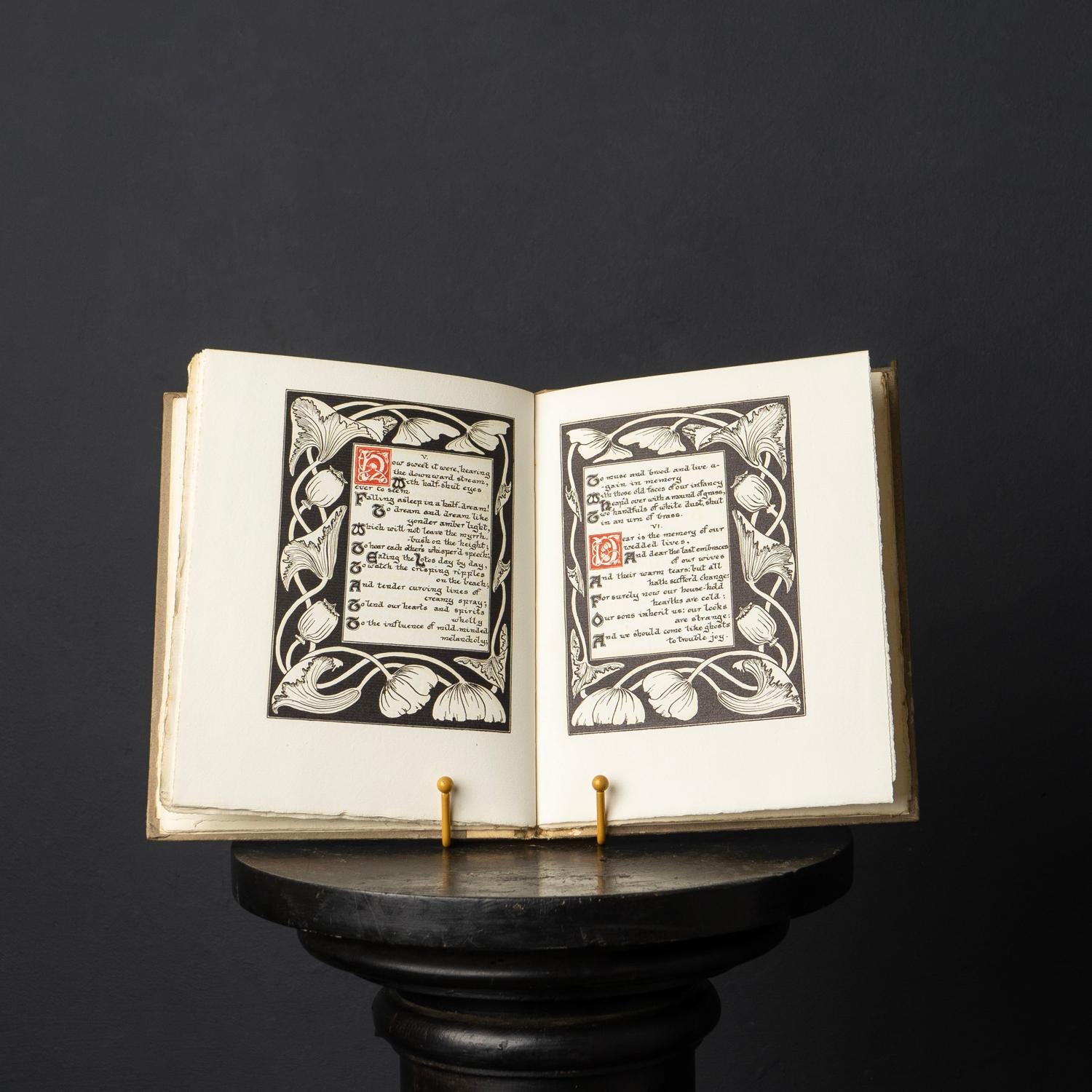 English Art Nouveau Illuminated Copy of 'The Lotos Eaters' by Alfred Lord Tennyson