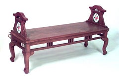 Art Nouveau Carved Teak Swing