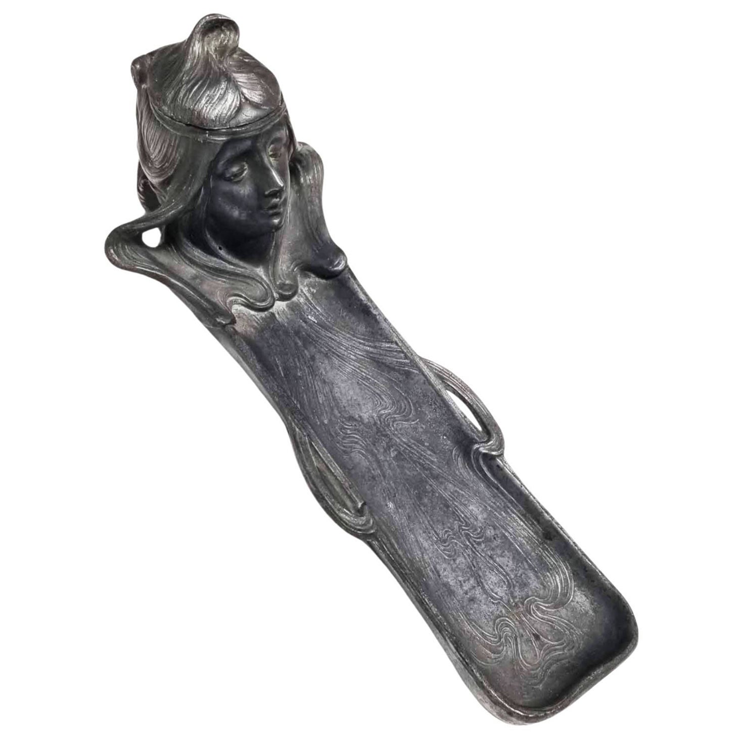 Art Nouveau Ink Well and Pen Holder