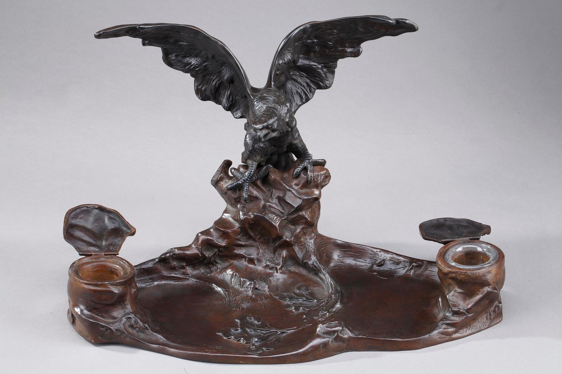 Art Nouveau Inkwell by Albert Marionnet, 'French' For Sale 5