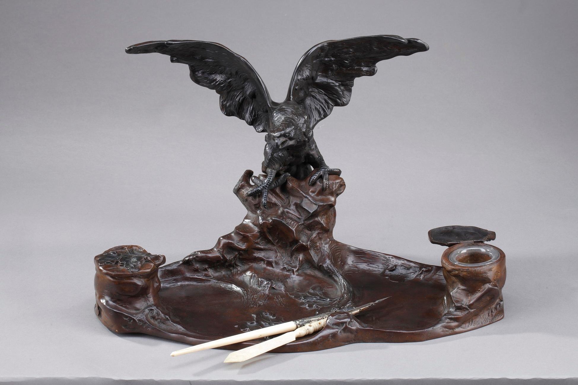 Art Nouveau Inkwell by Albert Marionnet, 'French' For Sale 11