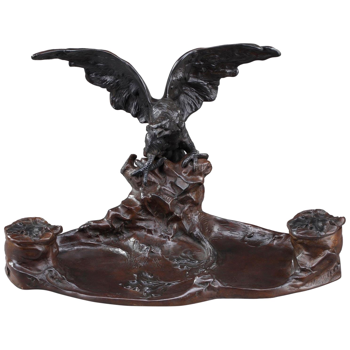 Art Nouveau Inkwell by Albert Marionnet, 'French' For Sale