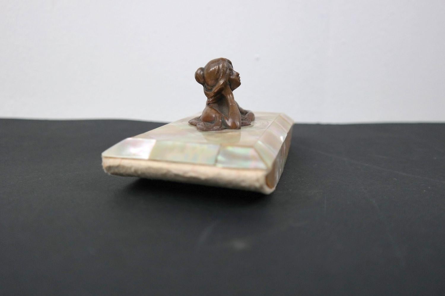 Art Nouveau inkwell, tapper In Good Condition For Sale In Budapest, HU