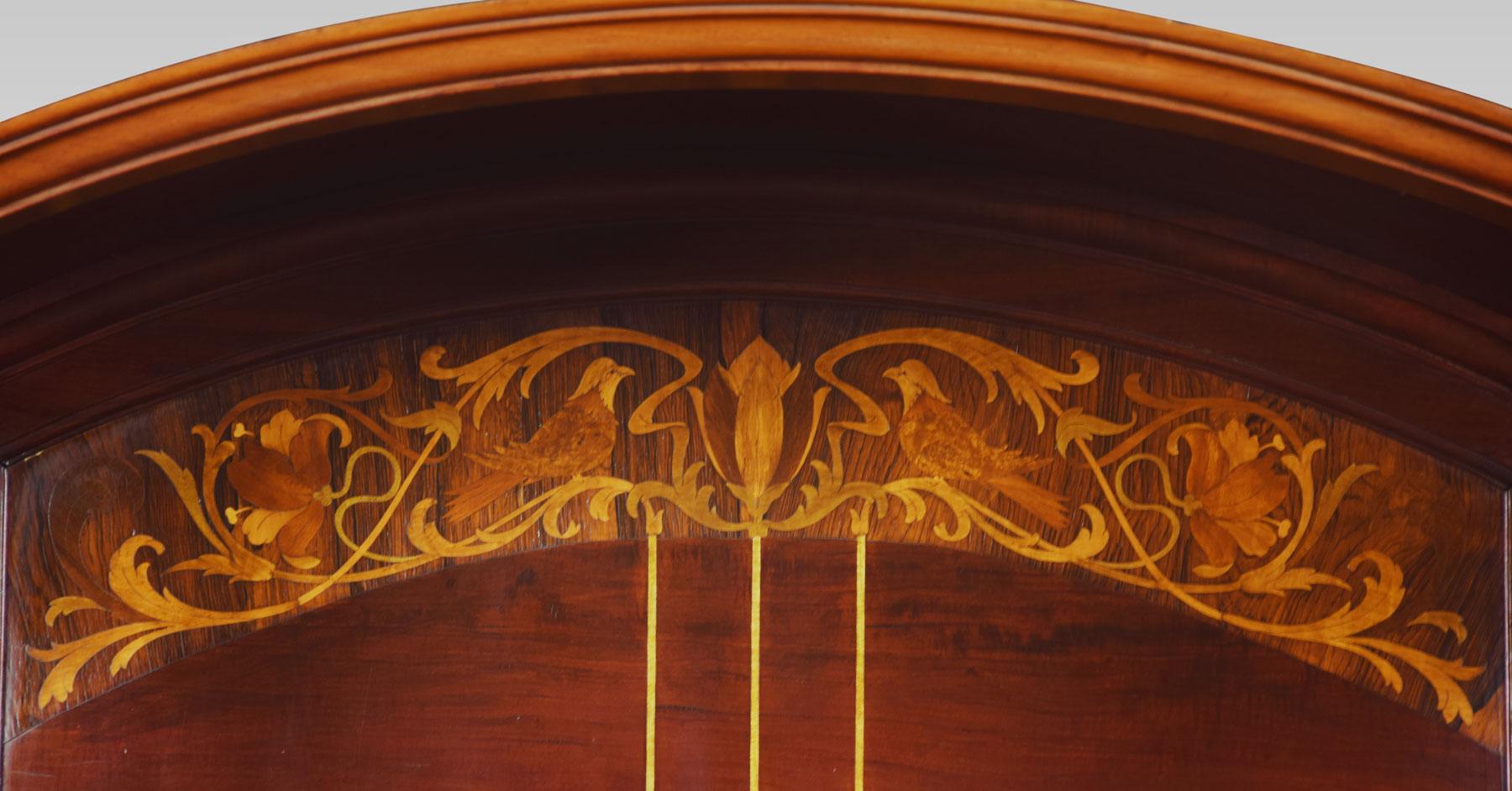 19th Century Art Nouveau Inlaid Display Cabinet